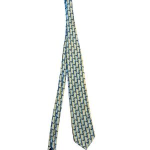 Stylish Blue and Yellow Men's Tie